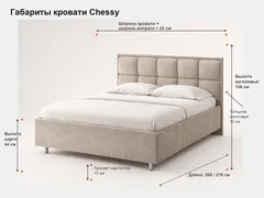 Точные габариты кровати Chessy